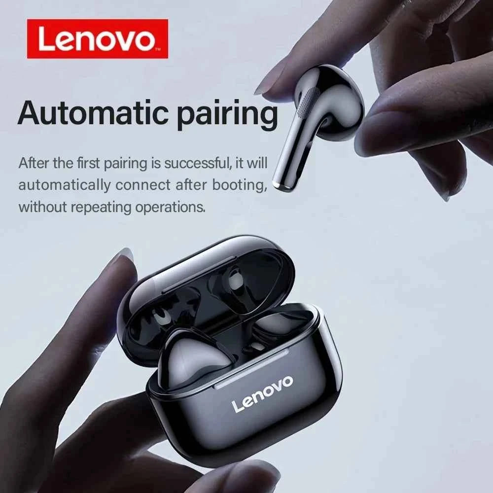 Lenovo LP40 TWS Wireless Earbuds – Bluetooth 5.0 In-Ear Headphones with Mic by Lenovo