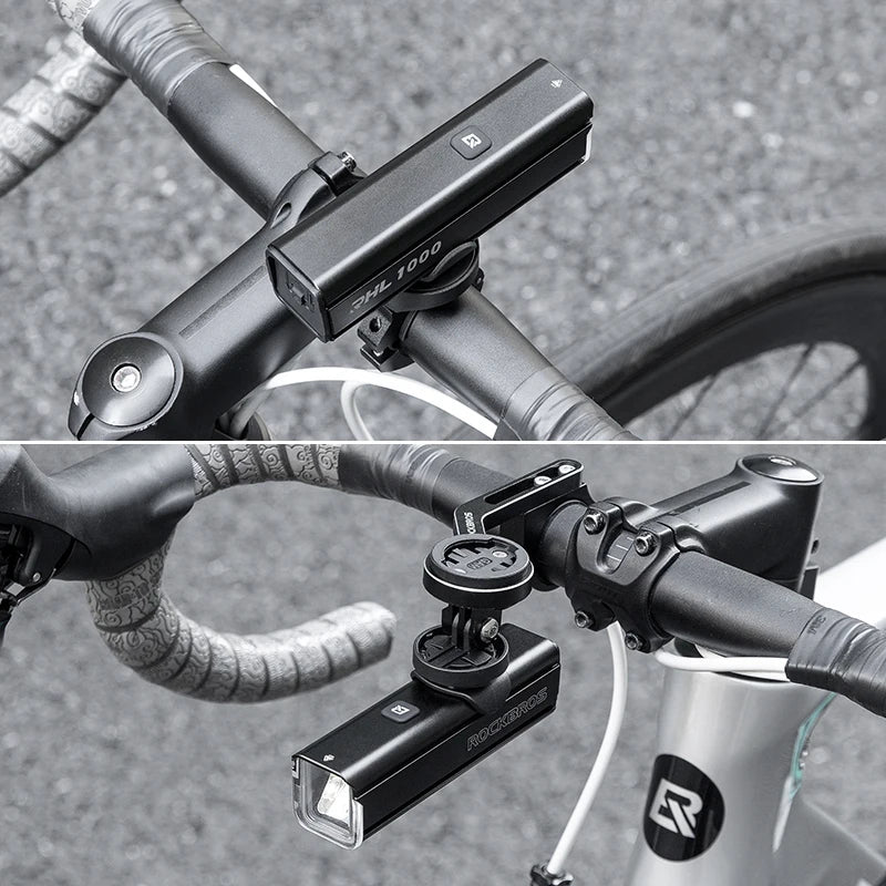 ROCKBROS RHL1000 Bike Front Light – 1000LM, IPX6, USB-C Rechargeable by Unknown Supply