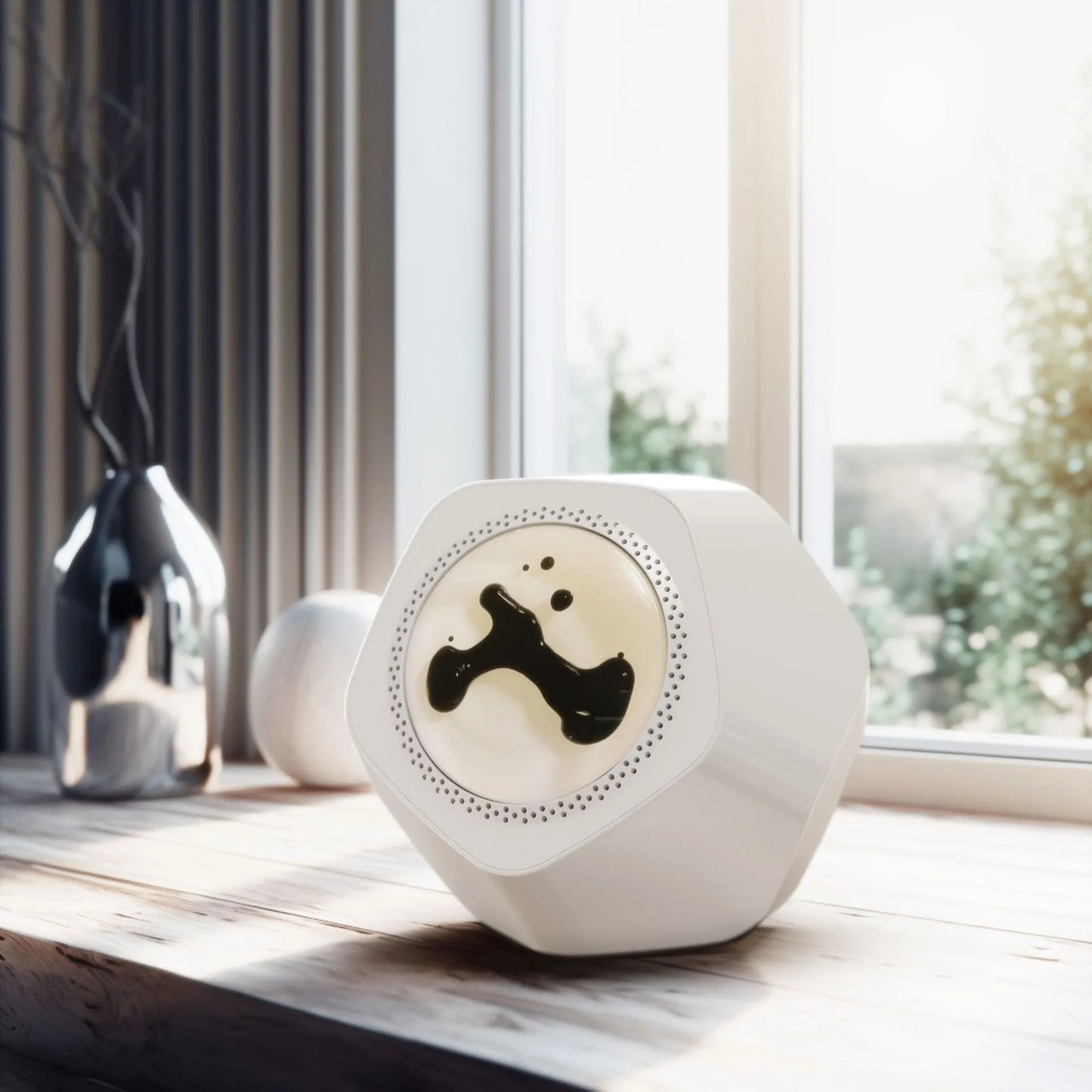 Ferrofluid Rhythm Speaker — Magnetic Fluid Desk Speaker with Music Sync Lamp by Unknown Supply