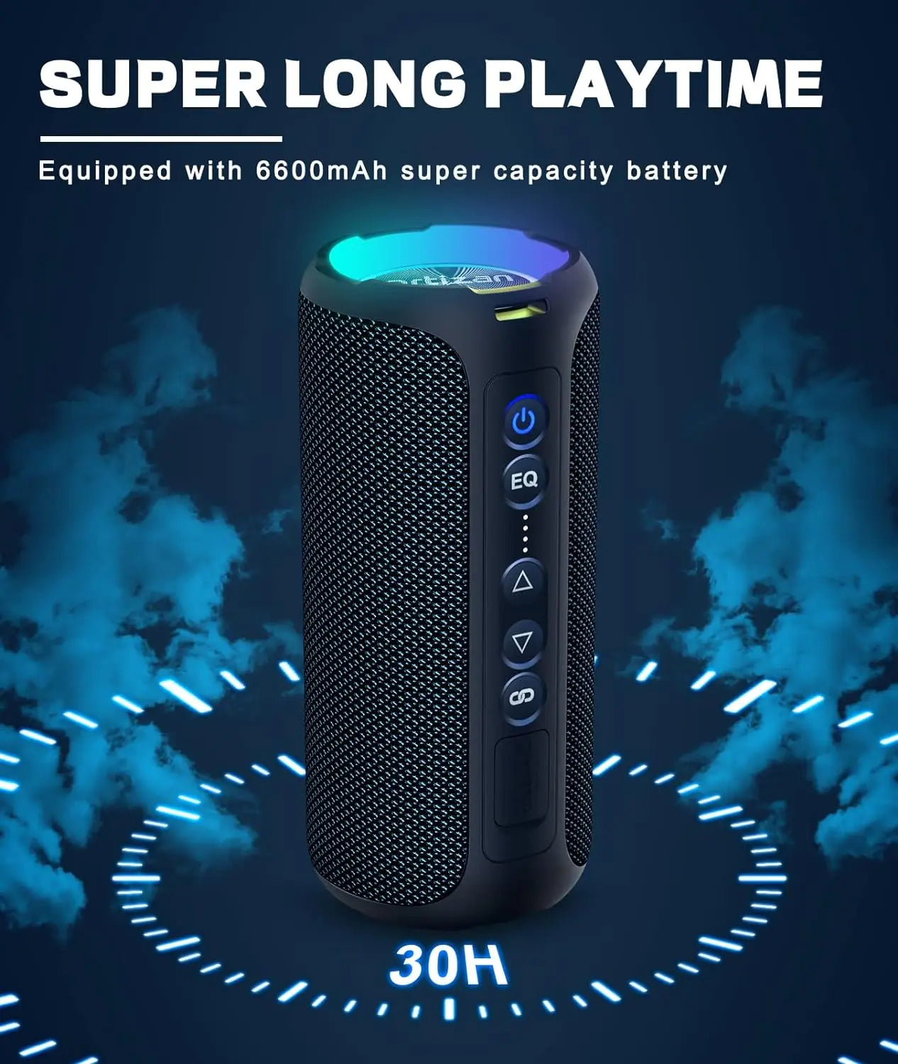 Ortizan X8 Pro 40W Bluetooth Speaker – IPX7 Waterproof, 30H Battery, Portable Outdoor by Unknown Supply
