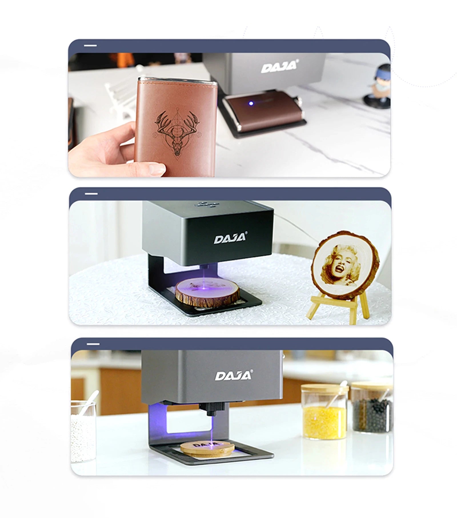 DAJA DJ6 Mini Portable Laser Engraver – 3W Bluetooth CNC for Wood, Leather & Metal by Unknown Supply