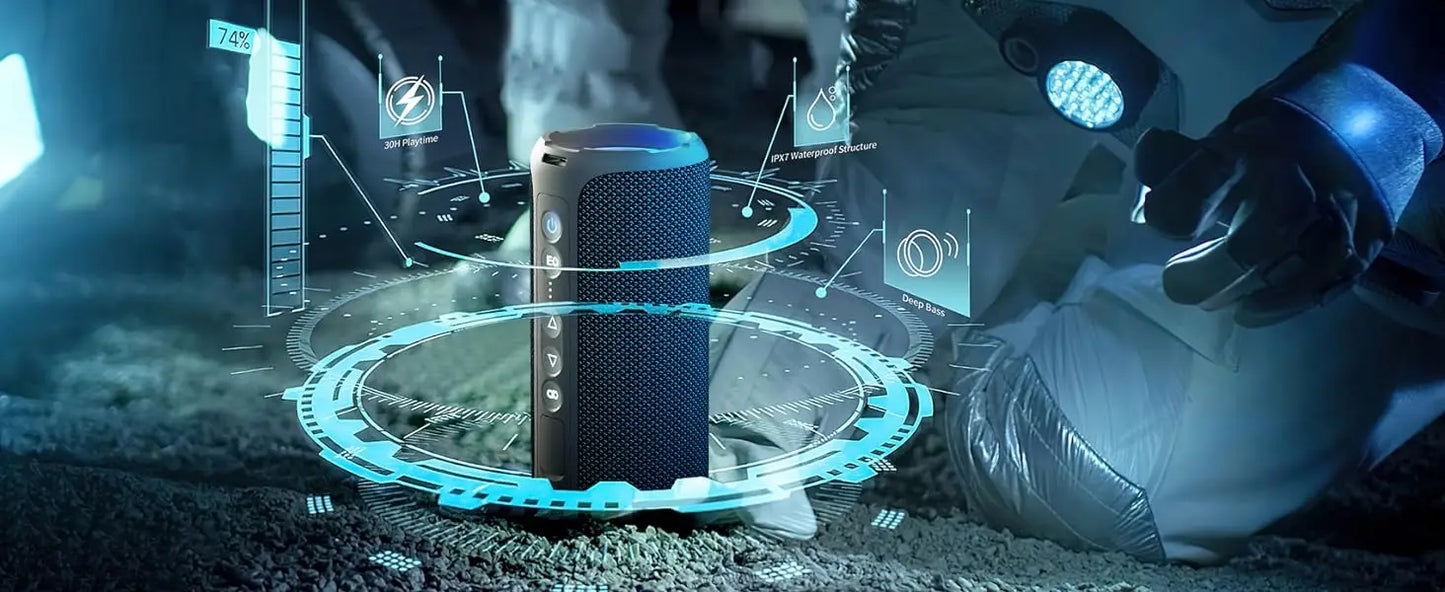 Ortizan X8 Pro 40W Bluetooth Speaker – IPX7 Waterproof, 30H Battery, Portable Outdoor by Unknown Supply