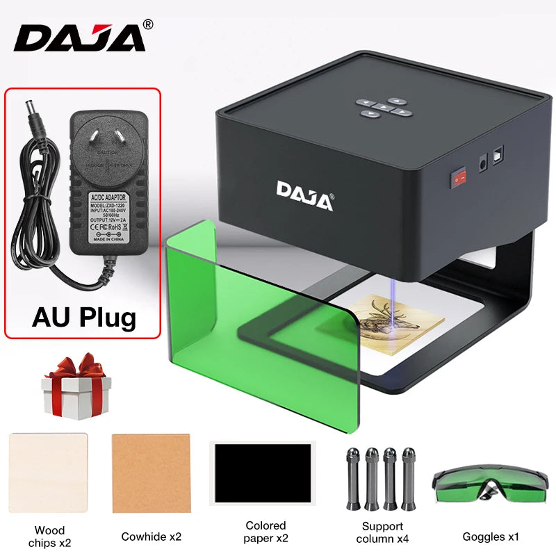 DAJA DJ6 Mini Portable Laser Engraver – 3W Bluetooth CNC for Wood, Leather & Metal by Unknown Supply