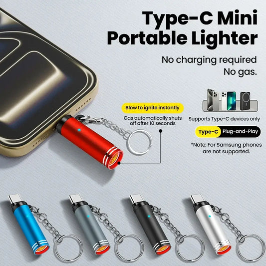 Mini Type-C Lighter – USB-C Electric Lighter for iPhone & Android by Unknown Supply
