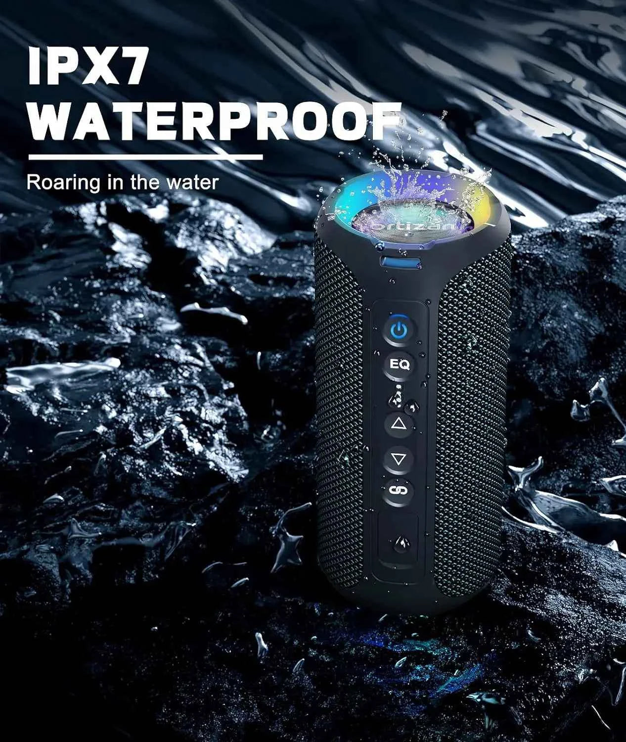 Ortizan X8 Pro 40W Bluetooth Speaker – IPX7 Waterproof, 30H Battery, Portable Outdoor by Unknown Supply