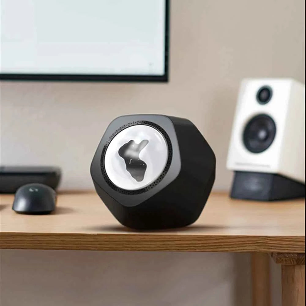 Ferrofluid Rhythm Speaker — Magnetic Fluid Desk Speaker with Music Sync Lamp by Unknown Supply