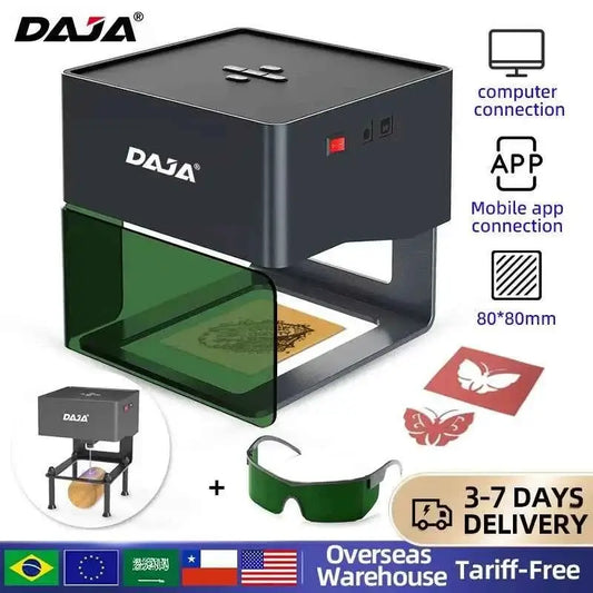 DAJA DJ6 Mini Portable Laser Engraver – 3W Bluetooth CNC for Wood, Leather & Metal by Unknown Supply