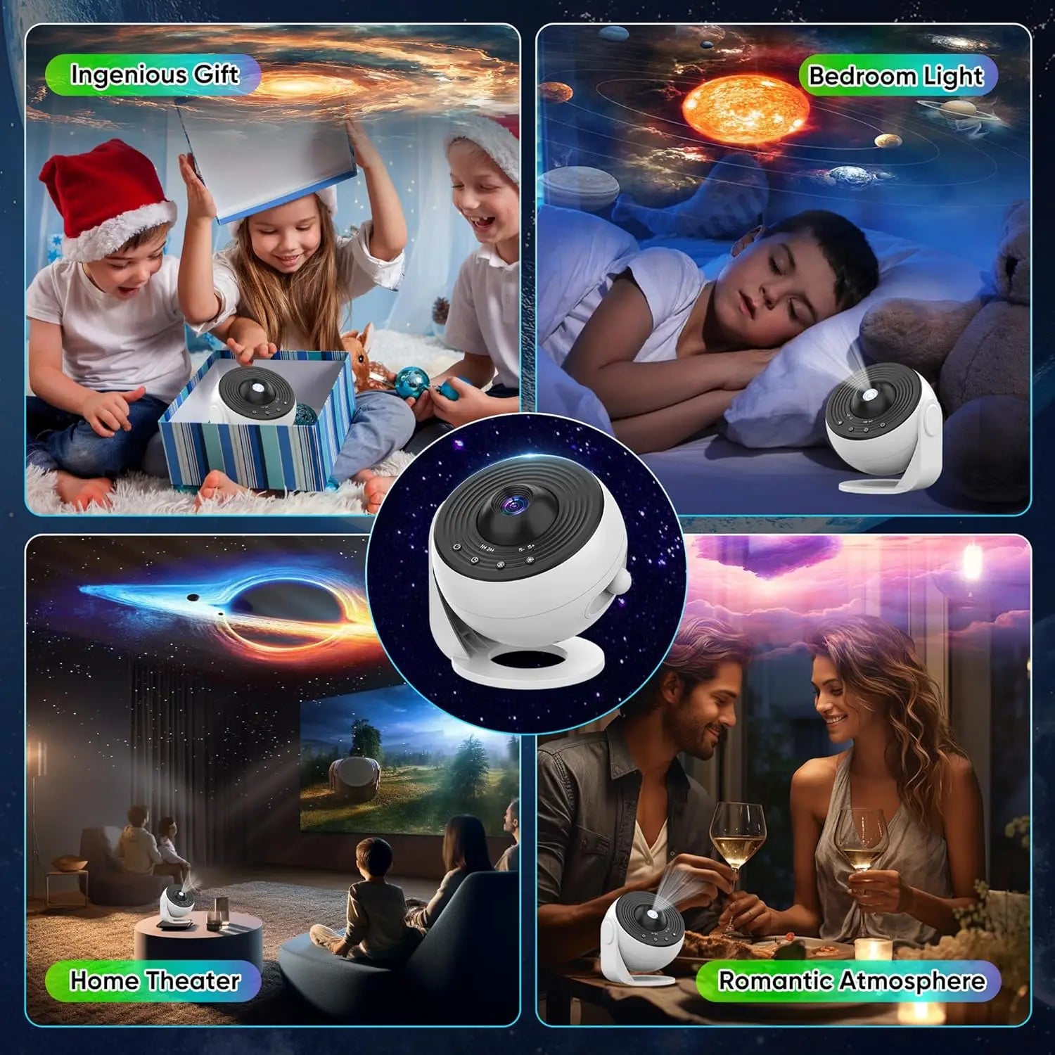 13-in-1 HD Galaxy Projector | 360° Rotation, Adjustable Focus & Auto Timer by Unknown Supply