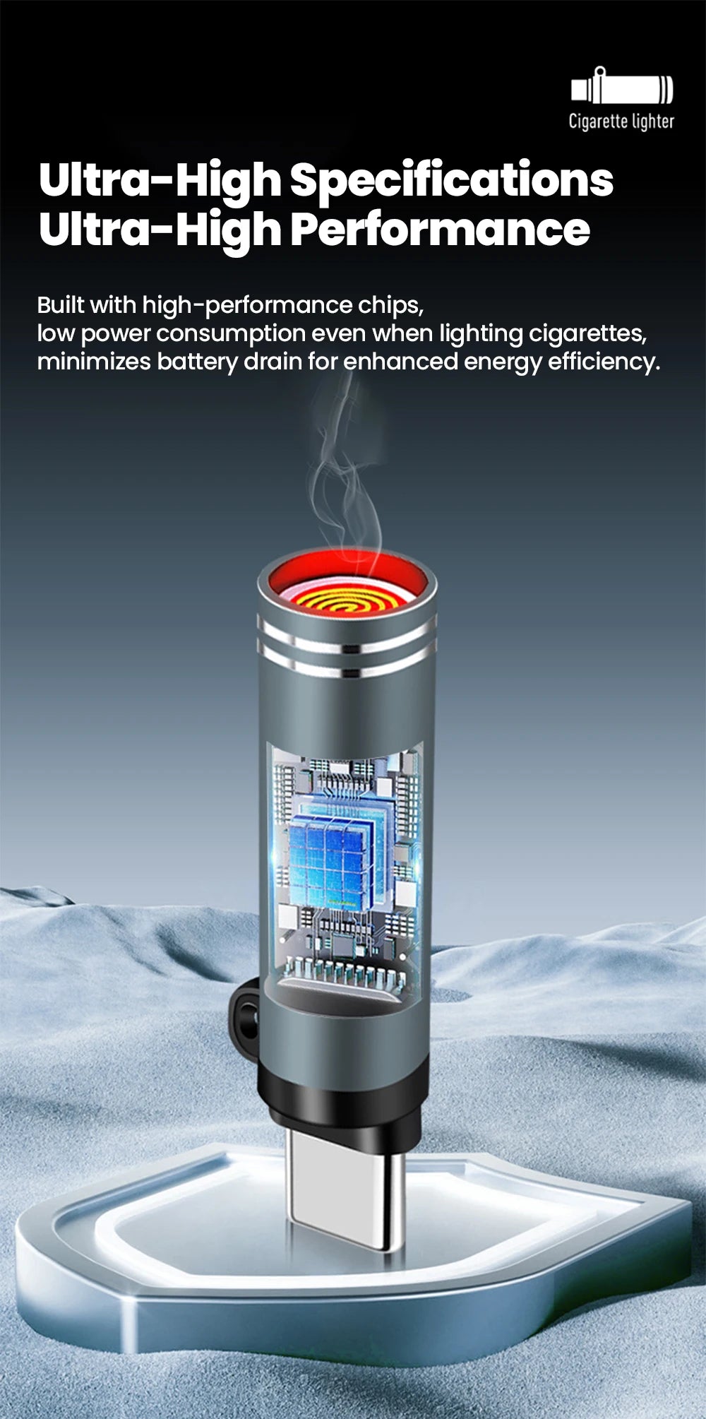 Mini Type-C Lighter – USB-C Electric Lighter for iPhone & Android by Unknown Supply