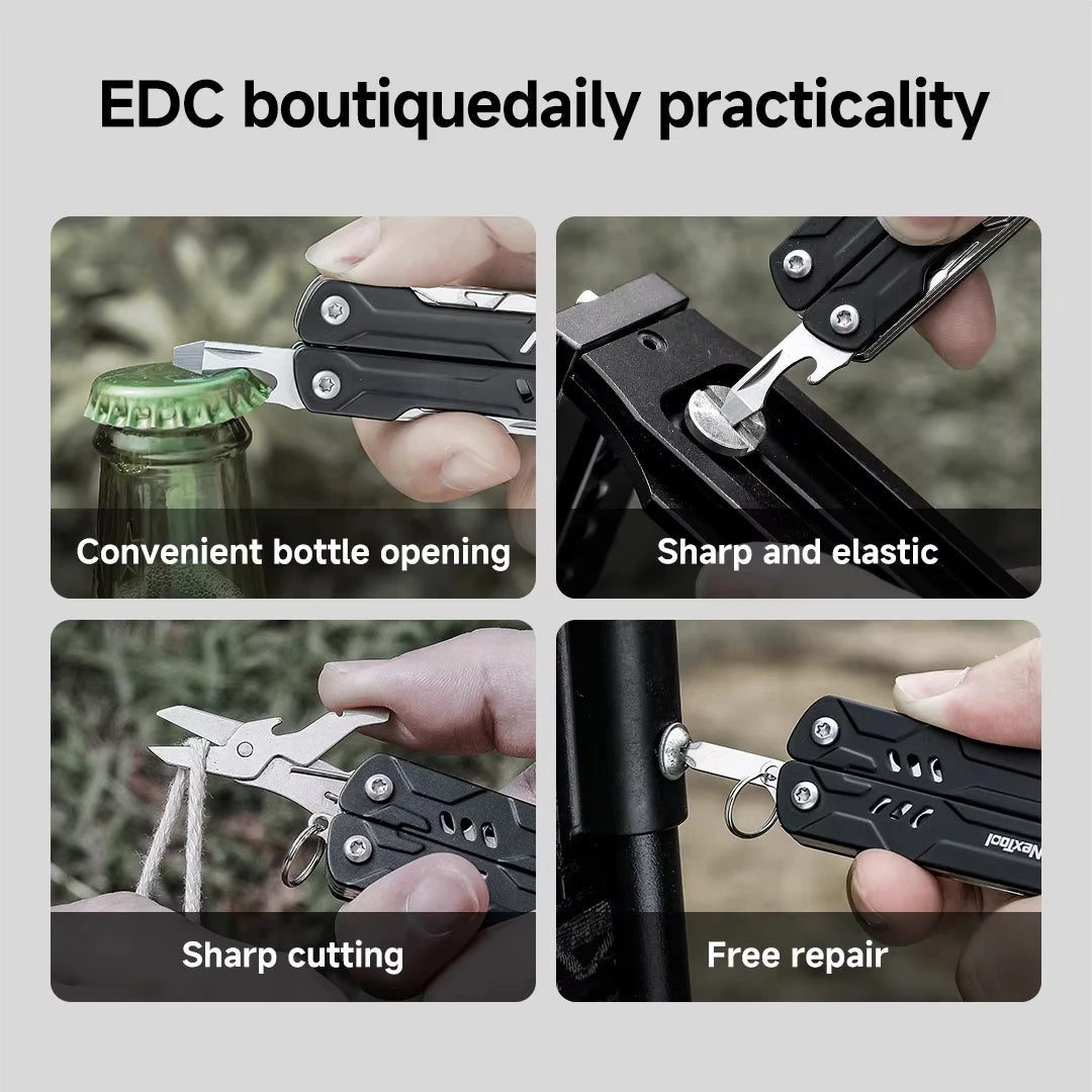 NexTool Mini Sailor Pliers Lite 10 In 1 Folding EDC Multi Tool Scissors Screwdriver Outdoor Portable Equipment Hand Tools by Unknown Supply