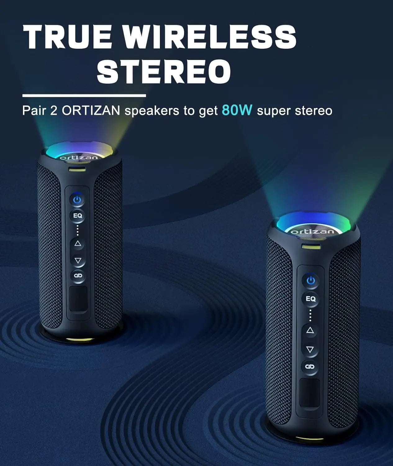 Ortizan X8 Pro 40W Bluetooth Speaker – IPX7 Waterproof, 30H Battery, Portable Outdoor by Unknown Supply