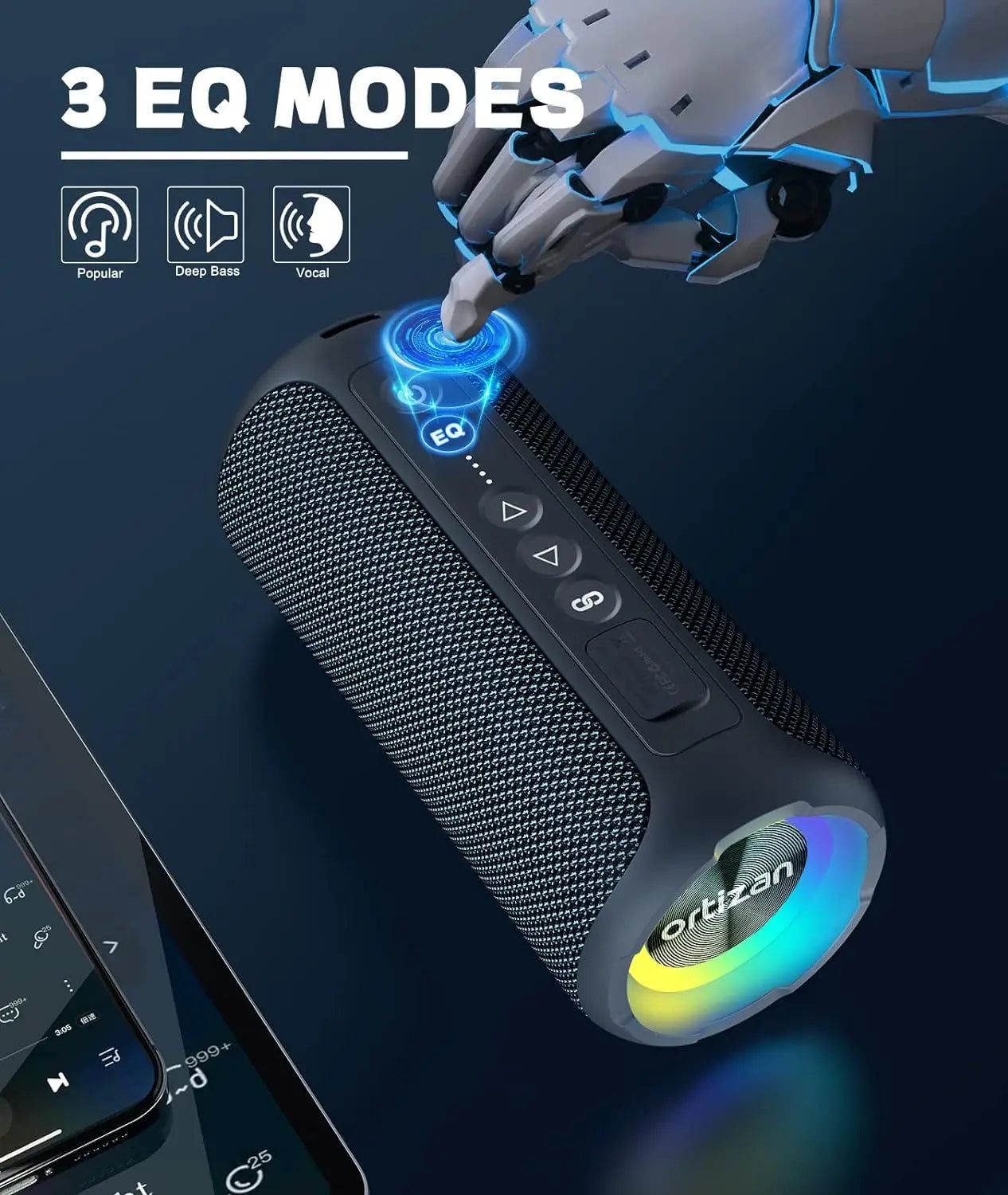 Ortizan X8 Pro 40W Bluetooth Speaker – IPX7 Waterproof, 30H Battery, Portable Outdoor by Unknown Supply
