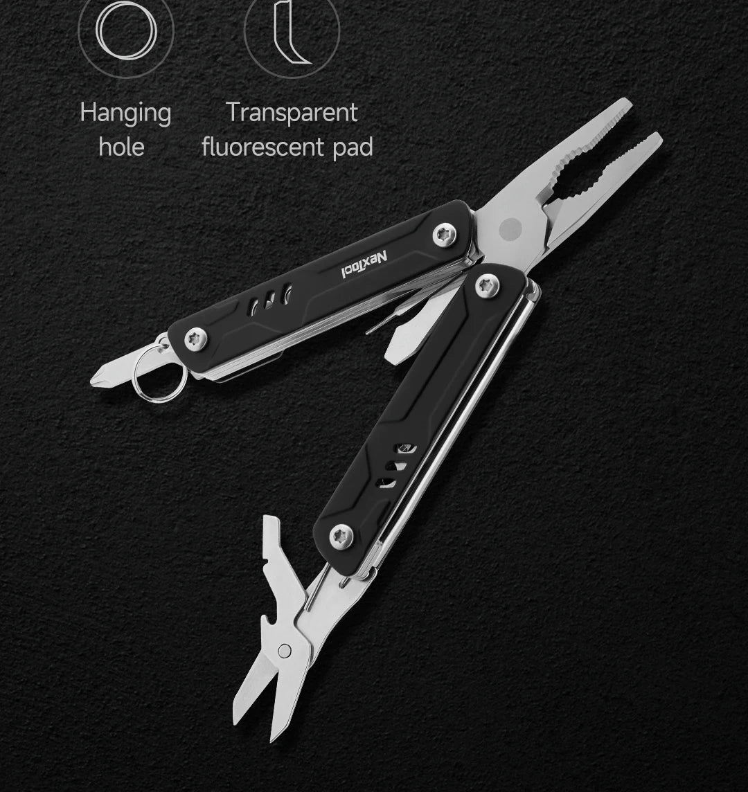 NexTool Mini Sailor Pliers Lite 10 In 1 Folding EDC Multi Tool Scissors Screwdriver Outdoor Portable Equipment Hand Tools by Unknown Supply