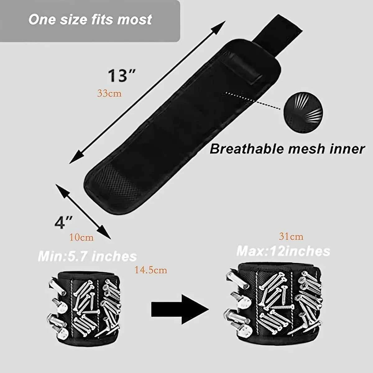 Magnetic Wristband Tool Holder – Holds Screws, Nails & Drill Bits by Unknown Supply