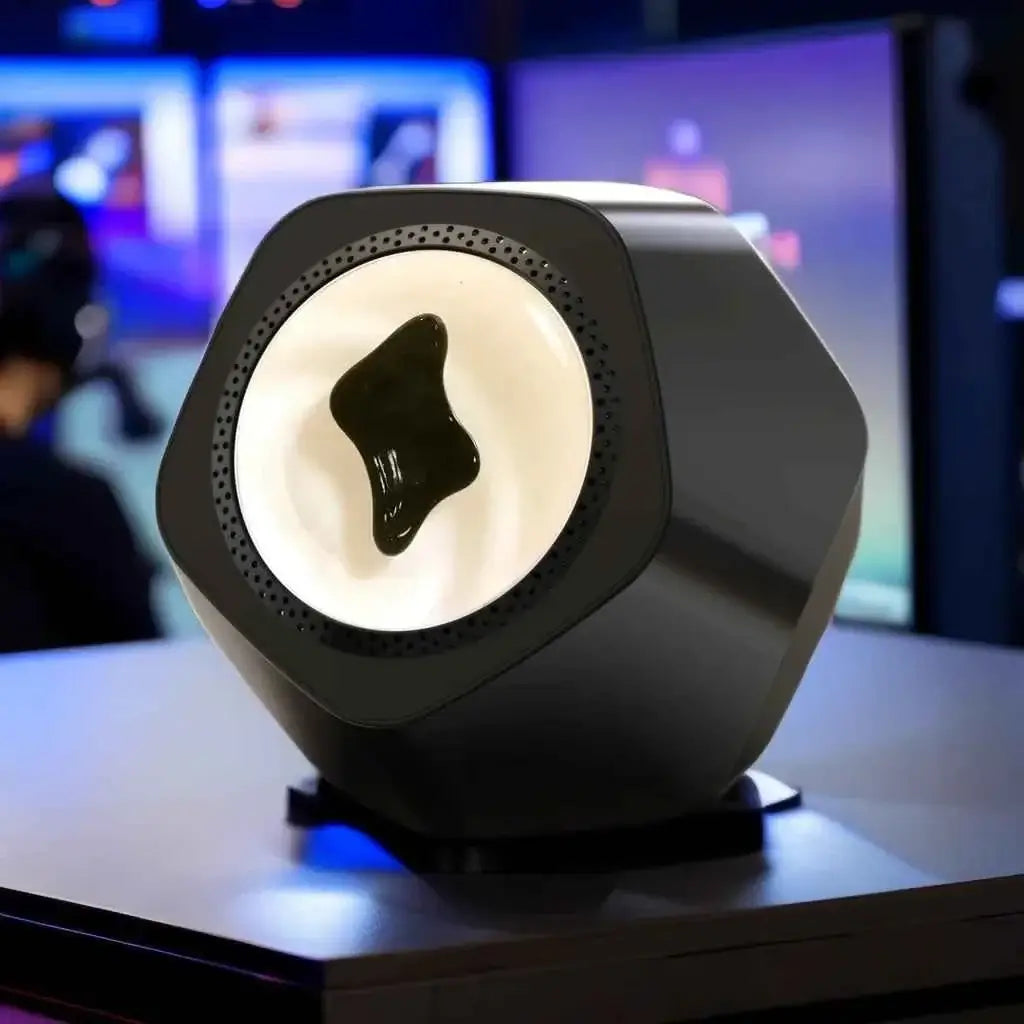 Ferrofluid Rhythm Speaker — Magnetic Fluid Desk Speaker with Music Sync Lamp by Unknown Supply