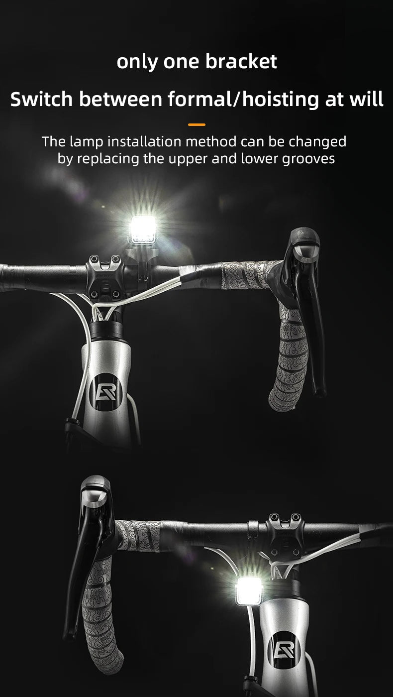 ROCKBROS RHL1000 Bike Front Light – 1000LM, IPX6, USB-C Rechargeable by Unknown Supply