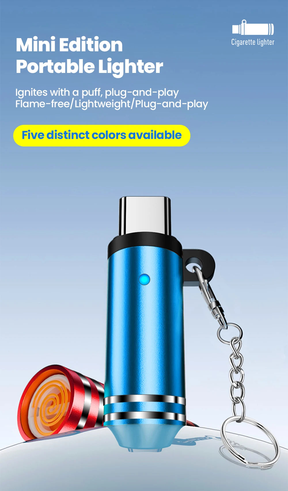 Mini Type-C Lighter – USB-C Electric Lighter for iPhone & Android by Unknown Supply