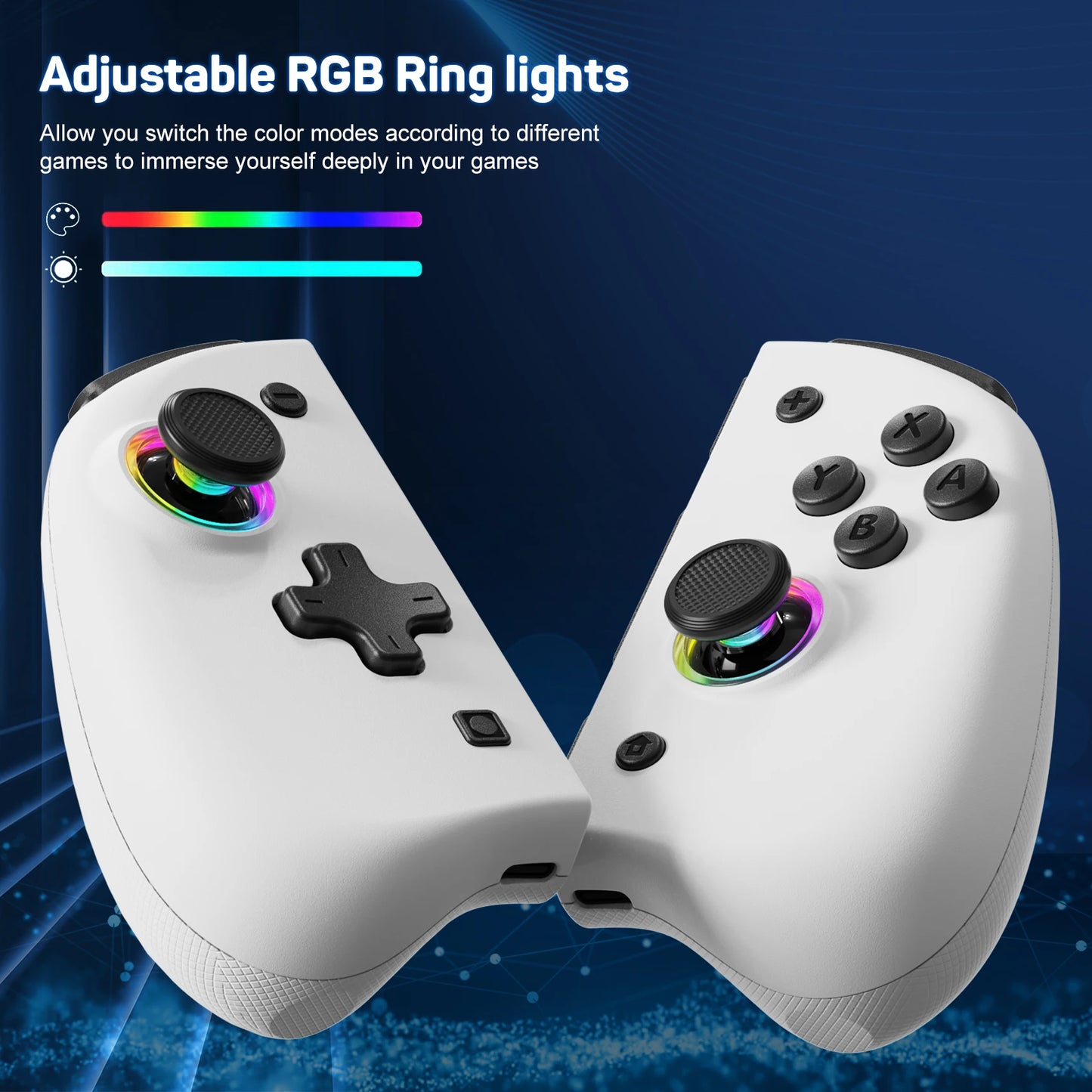 AyeBeau Wireless Controller for Nintendo Switch, OLED & Lite – Hall Effect Joysticks, Gyro, RGB by AyeBeau