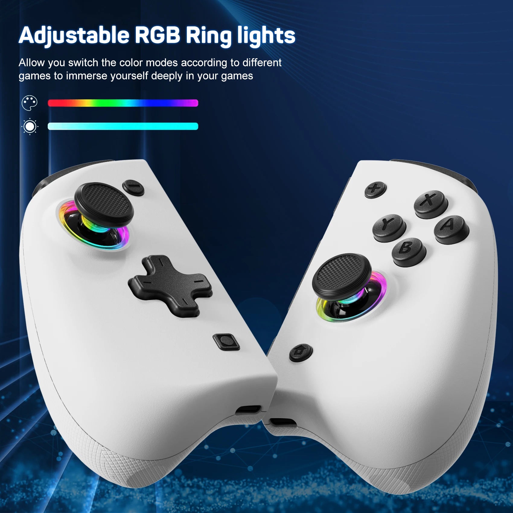 AyeBeau Wireless Controller for Nintendo Switch, OLED & Lite – Hall Effect Joysticks, Gyro, RGB by AyeBeau