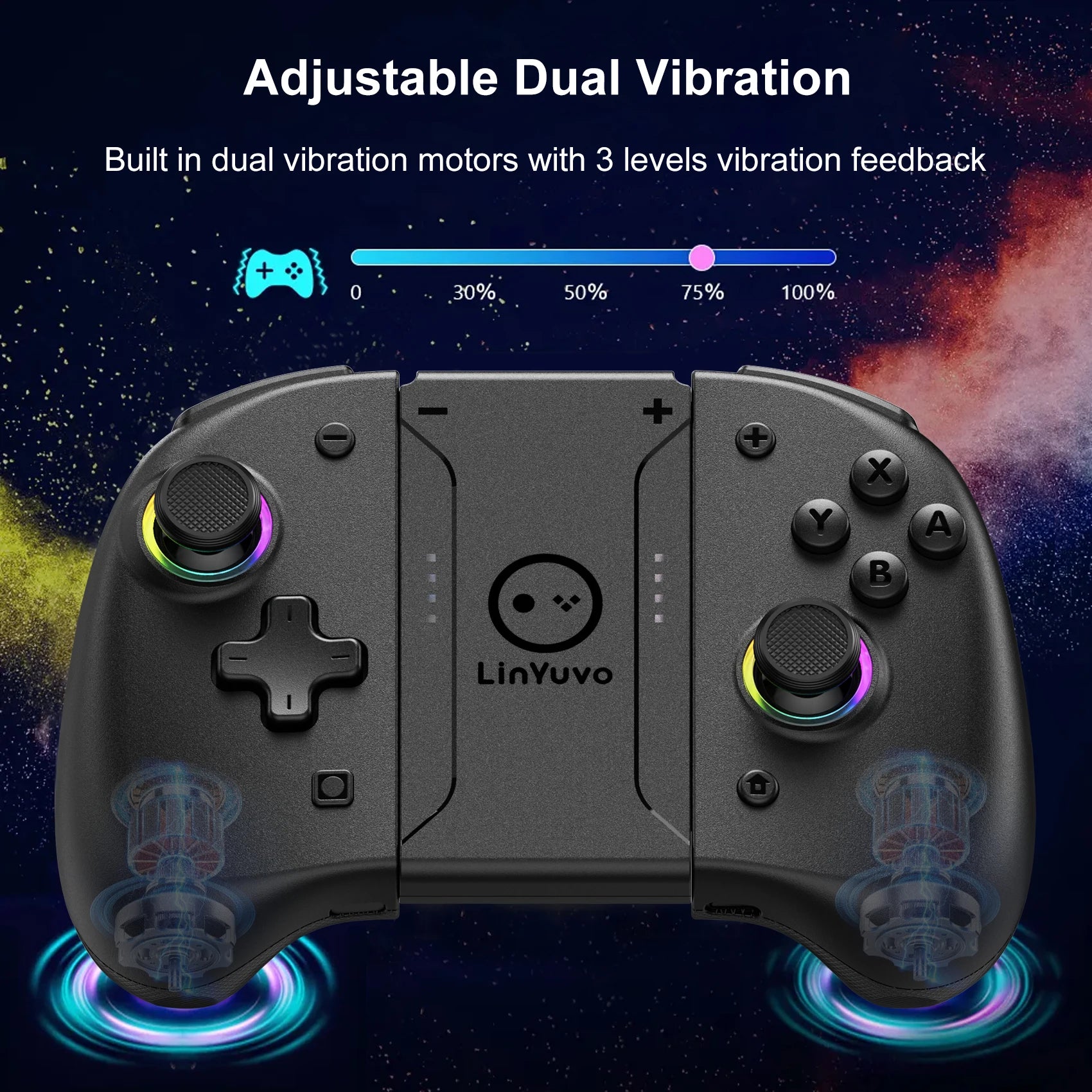 AyeBeau Wireless Controller for Nintendo Switch, OLED & Lite – Hall Effect Joysticks, Gyro, RGB by AyeBeau