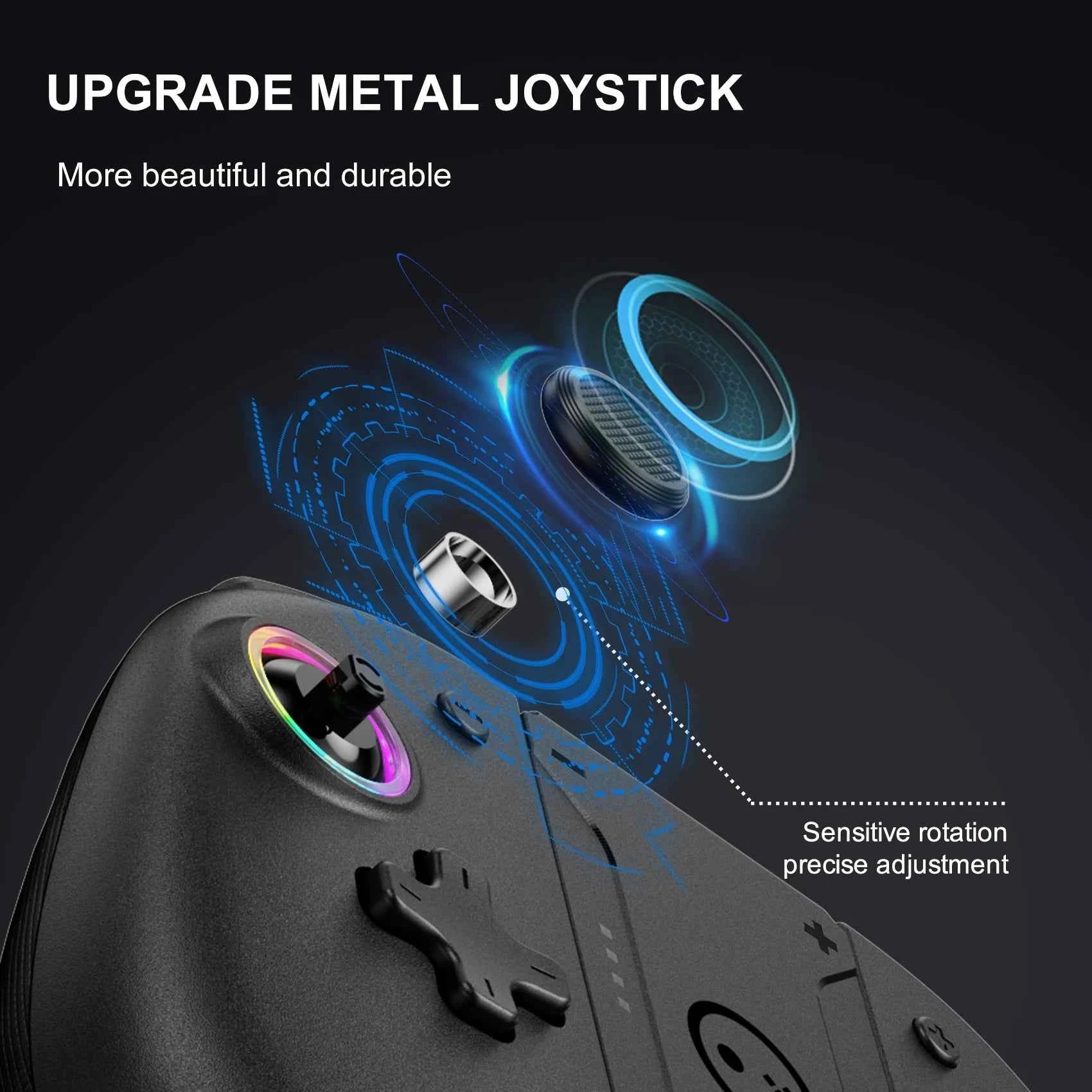 AyeBeau Wireless Controller for Nintendo Switch, OLED & Lite – Hall Effect Joysticks, Gyro, RGB by AyeBeau