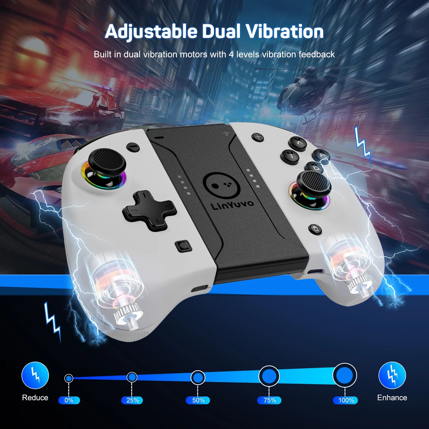 AyeBeau Wireless Controller for Nintendo Switch, OLED & Lite – Hall Effect Joysticks, Gyro, RGB by AyeBeau