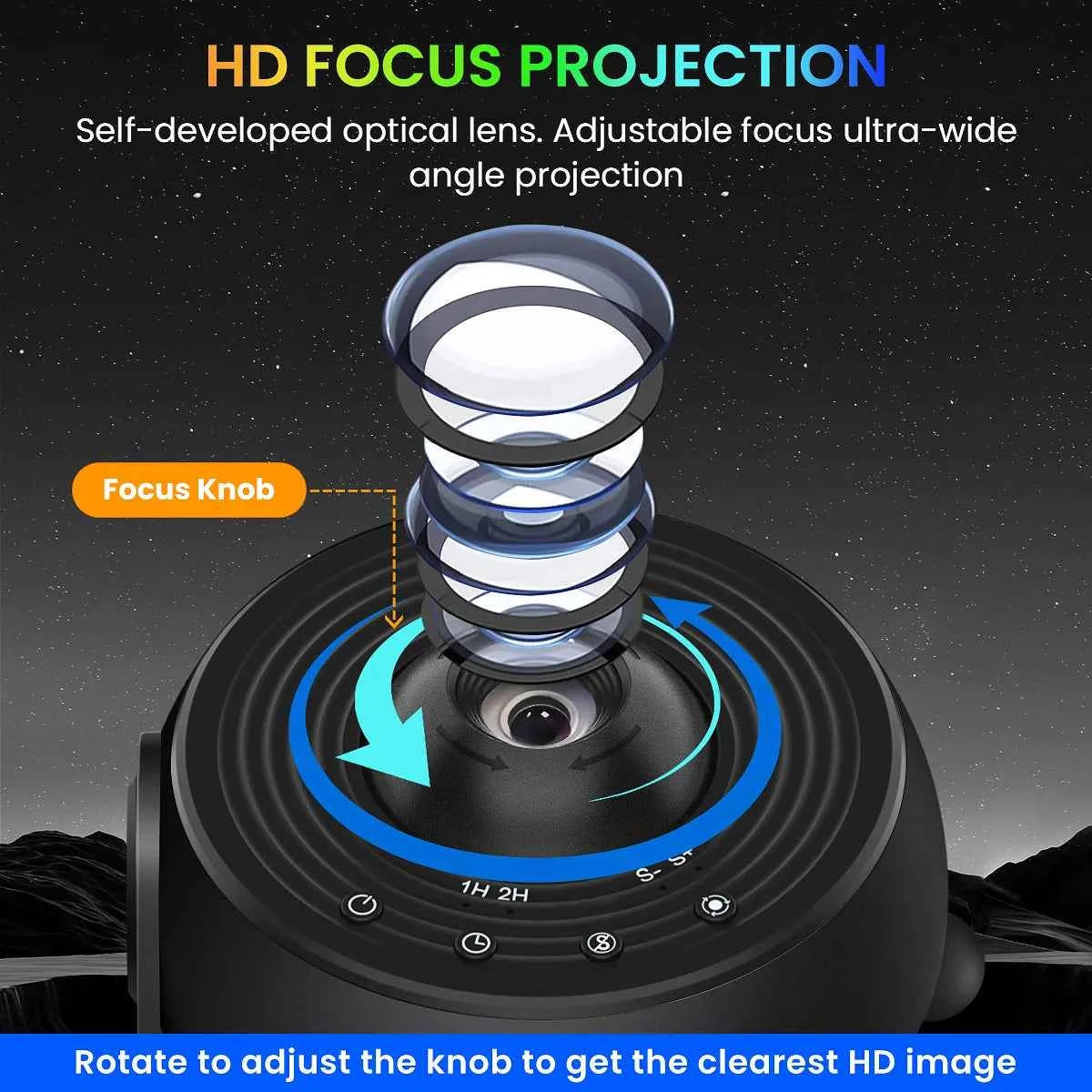 13-in-1 HD Galaxy Projector | 360° Rotation, Adjustable Focus & Auto Timer by Unknown Supply