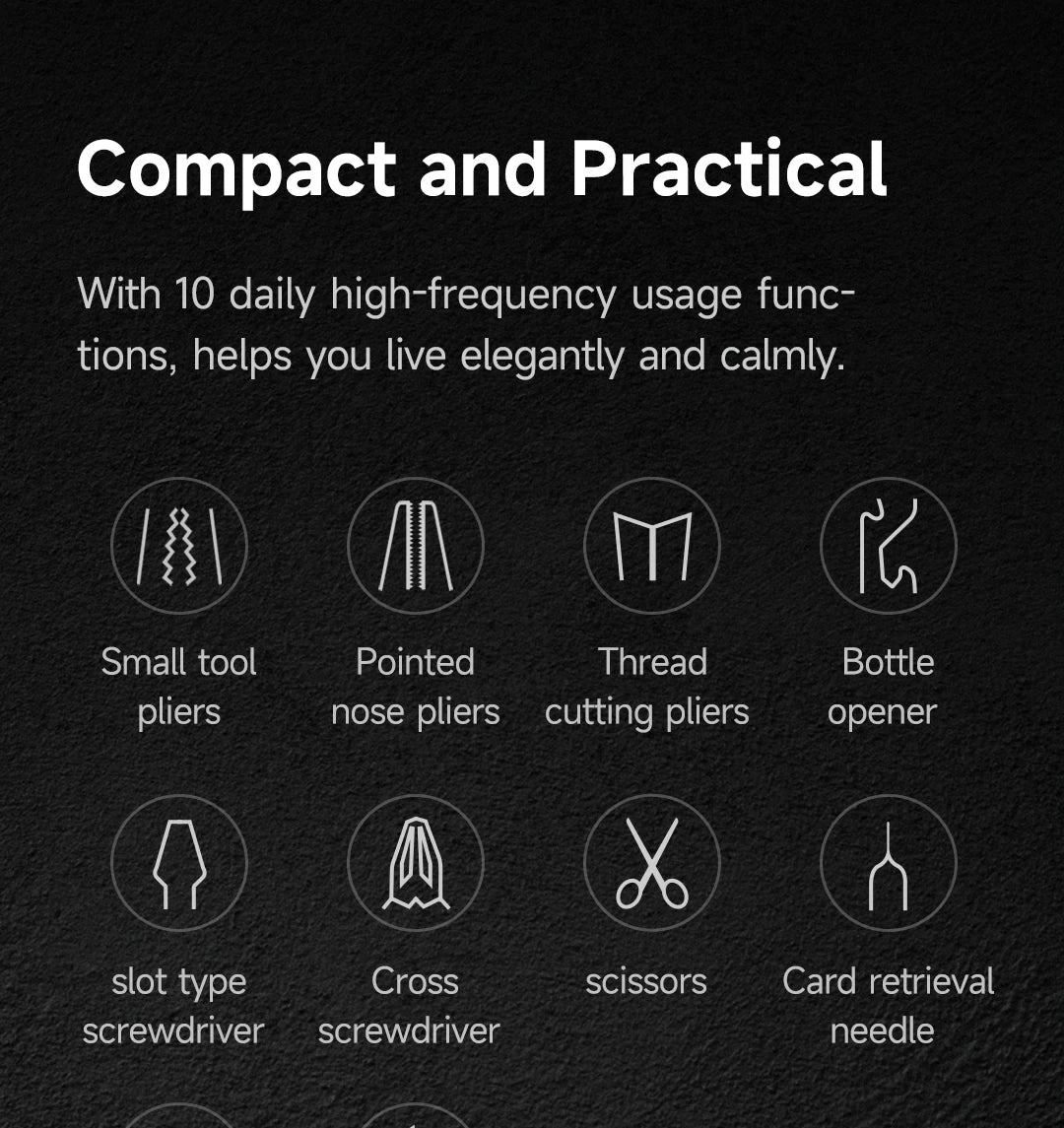 NexTool Mini Sailor Pliers Lite 10 In 1 Folding EDC Multi Tool Scissors Screwdriver Outdoor Portable Equipment Hand Tools by Unknown Supply
